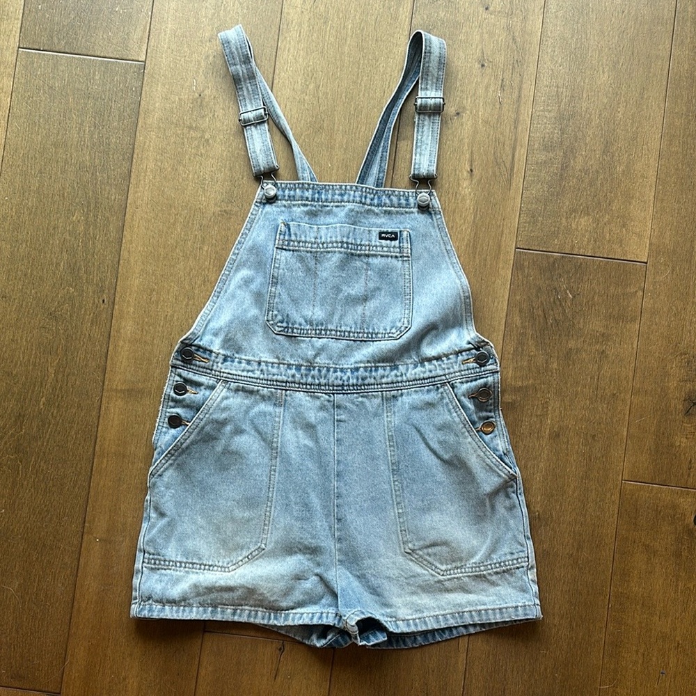 RVCA Light Blue Denim Overalls
